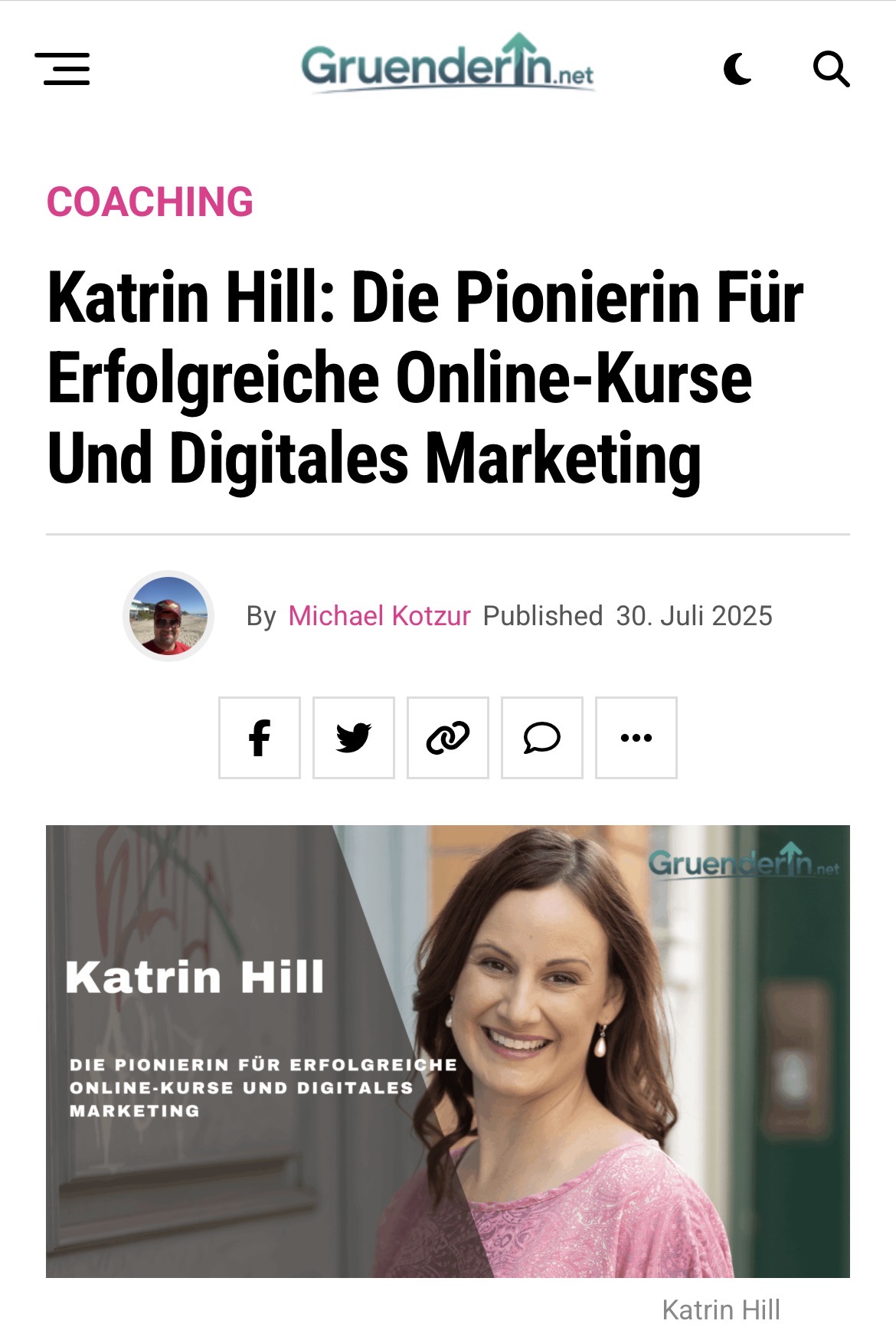 Beispiel eines Medienberichts in der Recherche